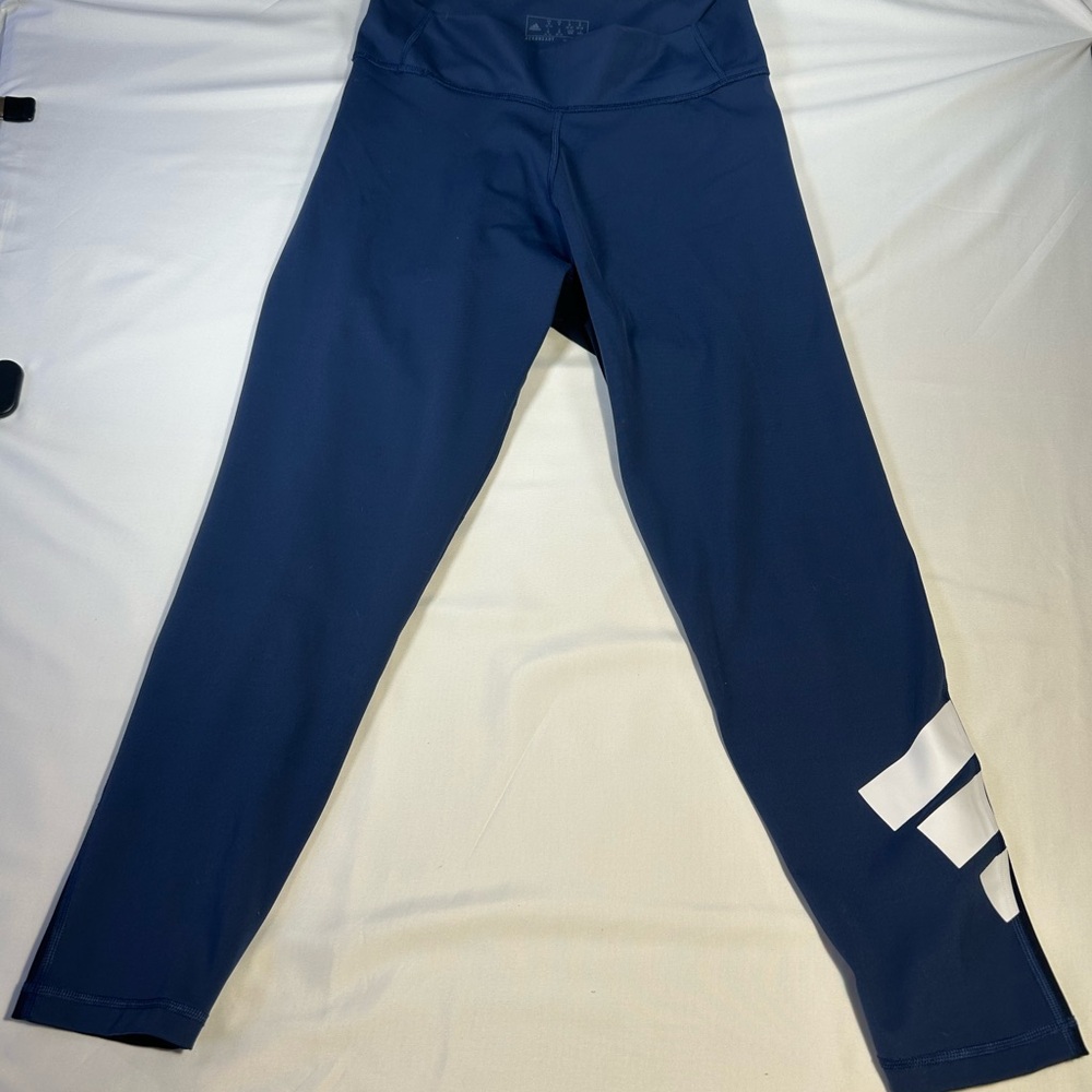 adidas Blue and White AEROREADY Active Leggings size M two tone blue